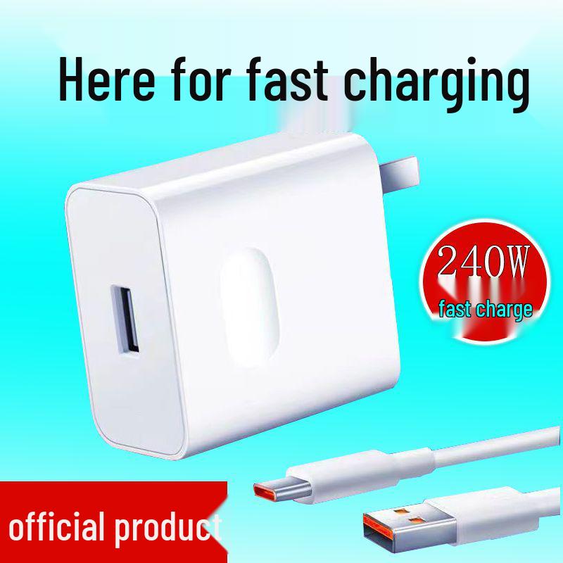 Official 240W Super Fast Charging Charger & Data Cable for Mate40/P50 Phones