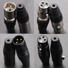 JCD 1pc 3pin Male Female Panel Audio Microphone Jack Plug Connector Black Silver YS145BG YS146BG Copper Contact XLR Metal Socket