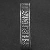 Vintage Nordic Viking Rune Inscription Stainless Steel Men's Bracelet