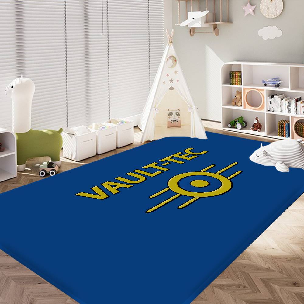 Games V-Vault T-Tec Logo Entrance Door Mat Washable Non-Slip Living Room Sofa Chairs Area Mat Kitchen Welcome Doormat