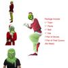 Auffälliges Grinch Cosplay Kostümset für Halloween-Maskeraden