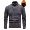 Men's Fleece Lined Turtleneck Sweater Thermal Insulation Warm Thickened Winter Outdoor Top