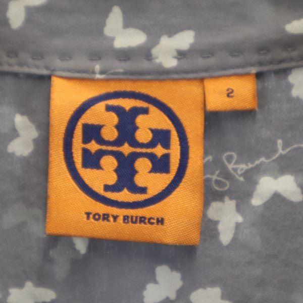 Tory Burch Silk Overall Handle Long Sleeve No Color Shirt 2 Gray Women Used