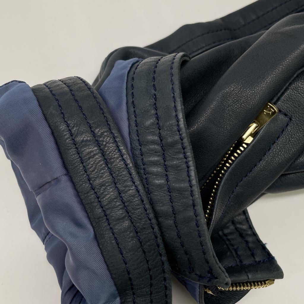 TOMORROWLAND [Collection] 2011 Navy Lamb Leather Zip-Up Blouson Jacket 40 NavyUsed