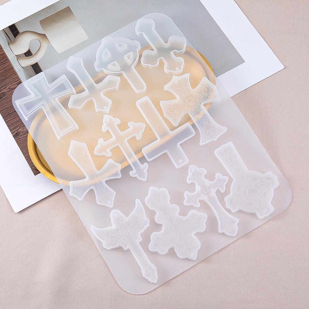 1PC Cross Silicone Mold Crucifixion Pendants Mold for Jewelry Making Earrings Keychain DIY Epoxy Resin Mold