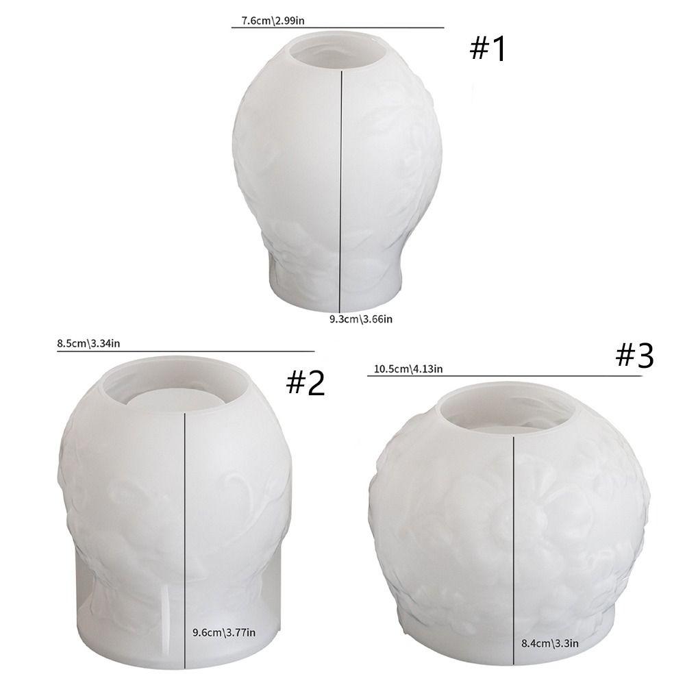 Funny Cute Flower Vase Silicone Mold DIY Crafts Embossed Flowerpot Mold Handmade Resin Dropping Mold Holiday Party Gifts