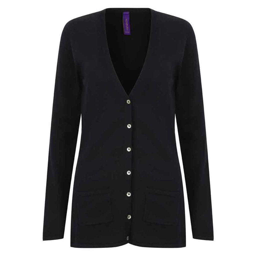 Henbury Womens/Ladies Lightweight V Neck Cardigan