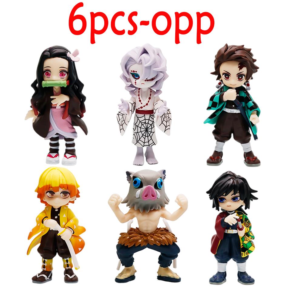 Demon Slayer Tanjiro Kamado Nezuko Anime Cartoon Figur Blind Box Modell Desktop Dekoration Feiertags-/Geburtstagsgeschenke