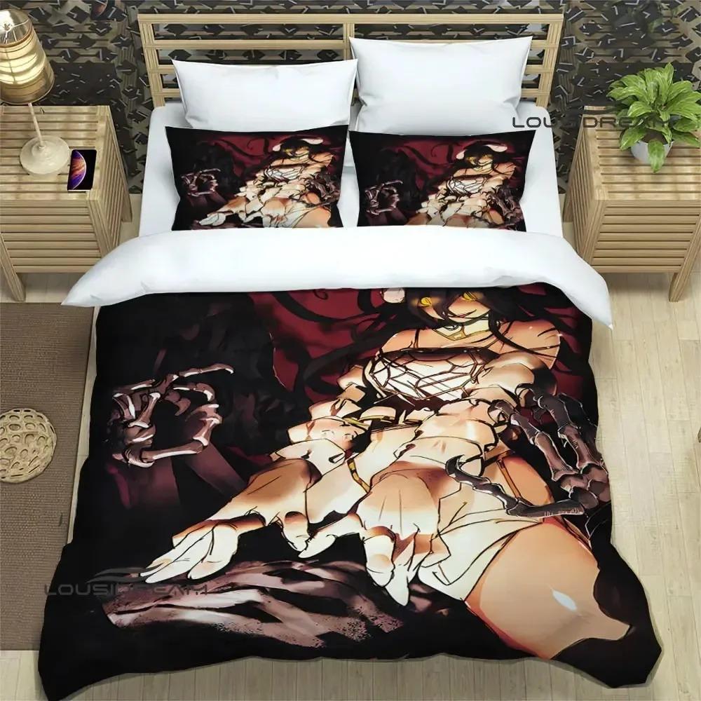 Overlord Cartoon Printed Bedding Sets Exquisite Bed Supplies Set Duvet Cover Bed Comforter Set Bedding Set Luxury Birthday Gift