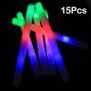 15/30Pcs LED Glow Sticks Granel Colorido RGB Glow Foam Stick Cheer Tube Dark Light para Natal Aniversário Casamento Festa Suprimentos