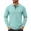 Men's Solid Color Button Lapel Long Sleeve Top Men's Casual Fashion Long Sleeve Top