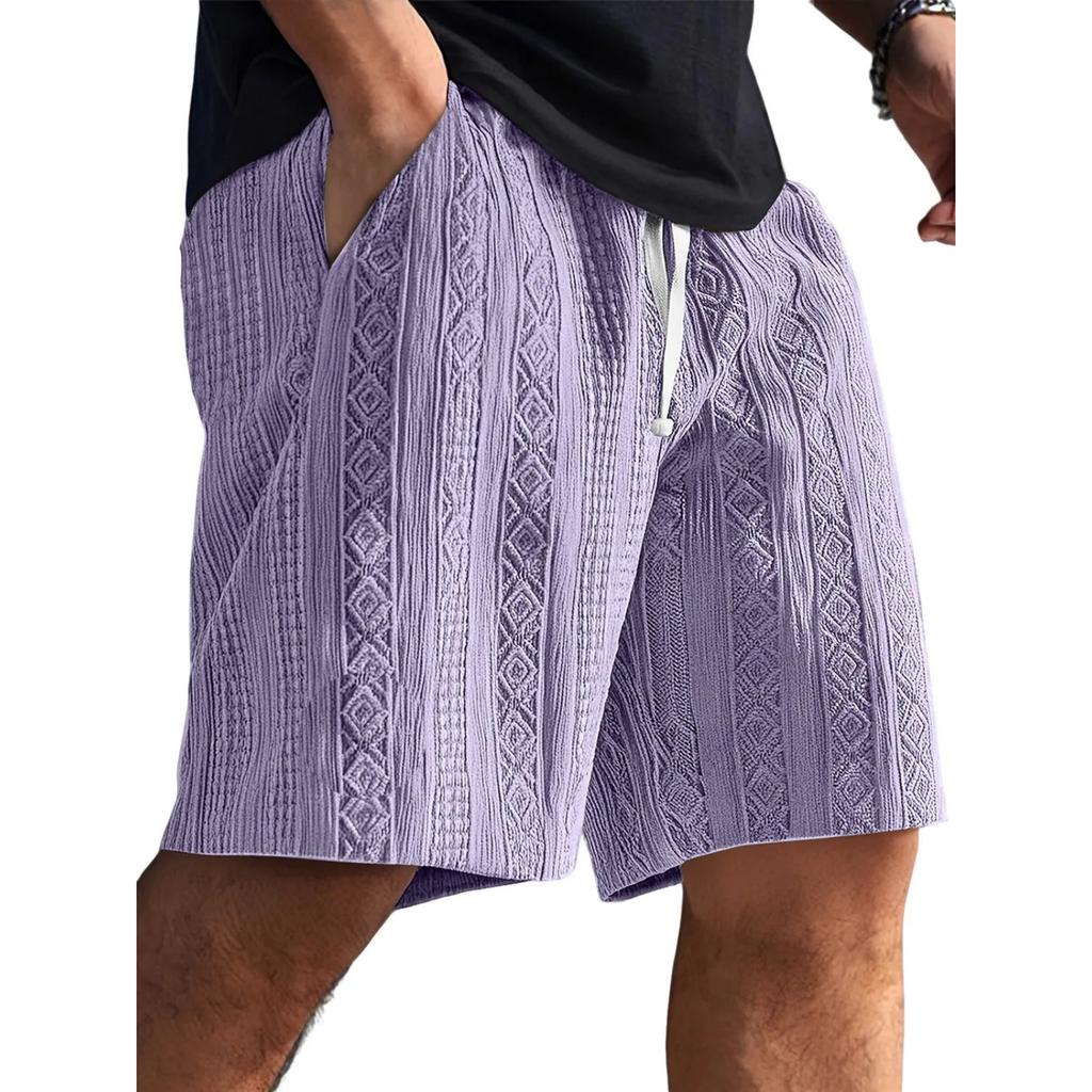 Men's Casual Textured Loose Five-inch Length Shorts - Men's Comfortable Sports Breathable Shorts