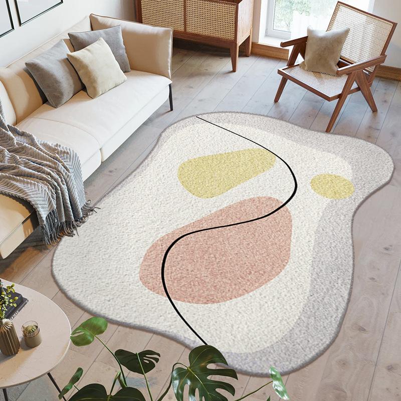 Special-Shaped Creative Carpet Bedside Blanket Living Room Coffee Table Sand Mat Irregular Carpet Fresh Imitation Cashmere Dirt-Resistant Floor Mat