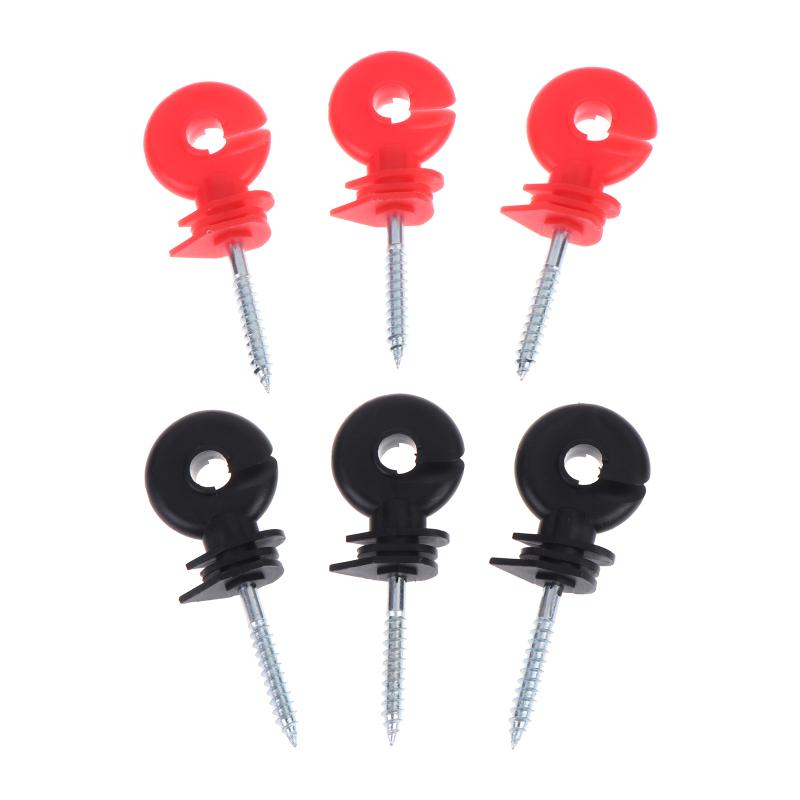 100Pcs Electric Fence Insulator Screw Self Tapping Ring Insulator High Insulation For Livestock Farm Pasture Fencing System