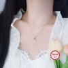 S925 pure silver note necklace, women's minimalist music symbol pendant, collarbone chain, small and fresh artistic style, daily necklace