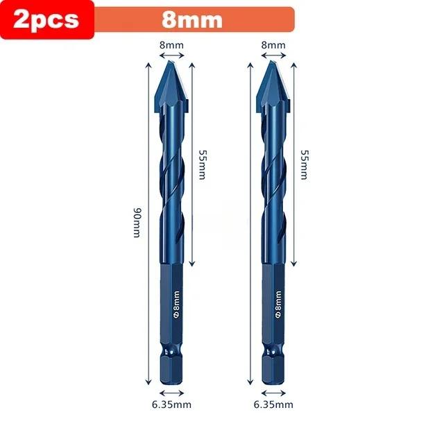 Tile Bits High Hardness Eccentric Drill Precision Drilling 6/8/10/12mm Glass Tile Ceramic Punching Rock Slab Triangle Drill Bits
