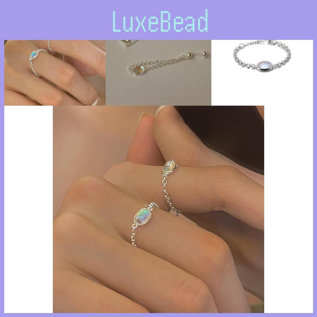 Beautiful Blue Moonstone Adjustable Ring For Women Unique Geometric Design Ideal For Everyday Fashion