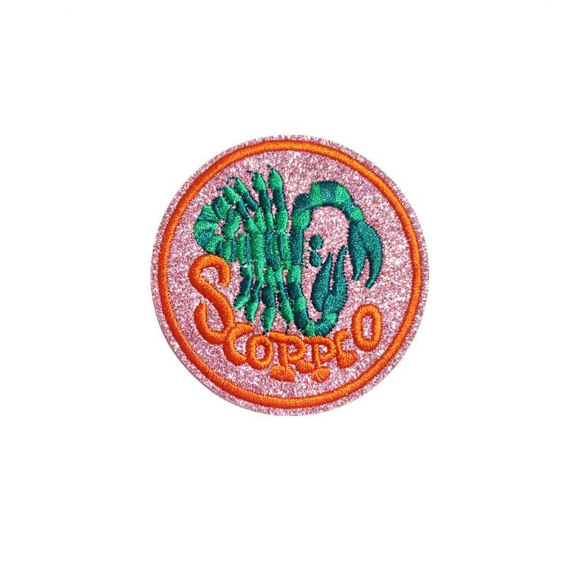 New Cartoon Constellation Embroidery Patch - Creative Round Design