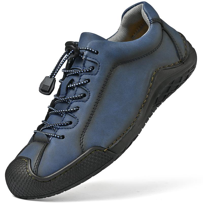 

Высококачественная мужская кожаная обувь Новая повседневная кожаная обувь Износостойкая обувь с низким верхом Модные кроссовки 44 синий
