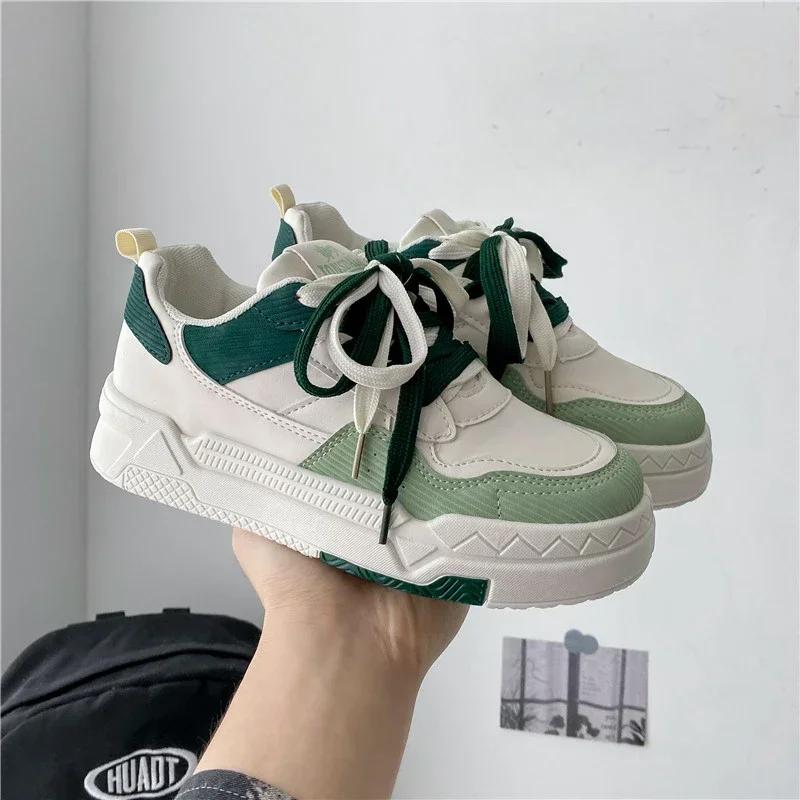 2026 New Women Vulcanize Shoes Flat Designer Fashion Sneaker Women Casual Shoes Lace Up Shoes Couple Sport Tennis Mujer Size 40