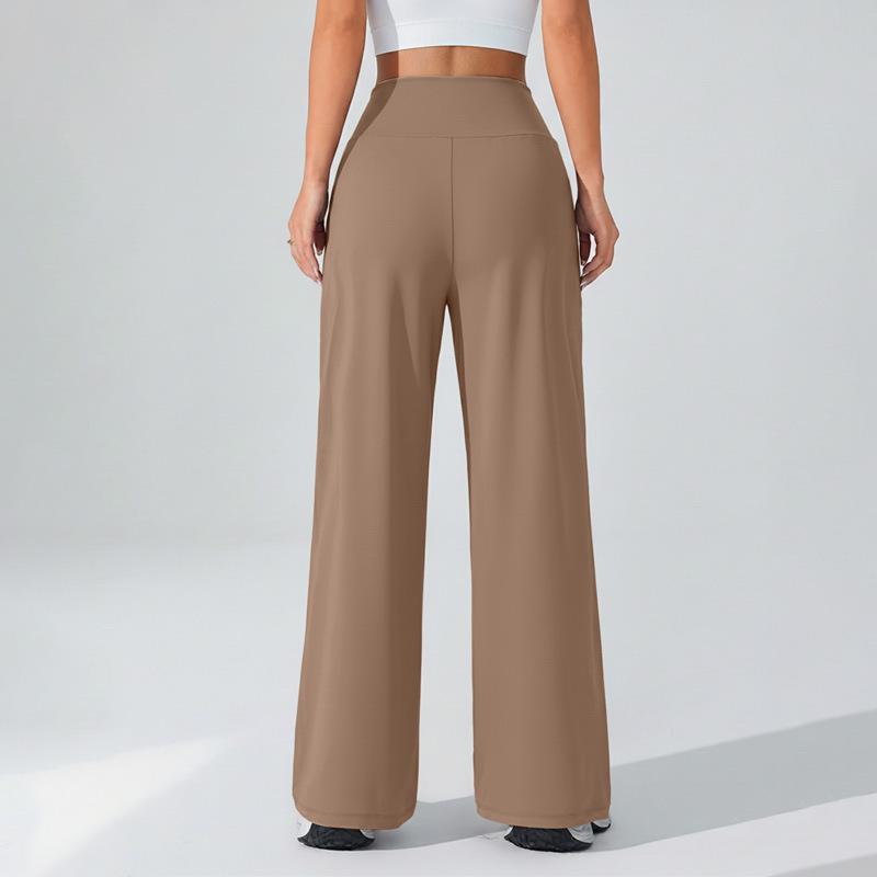 Women s High-Waisted Straight Leg Yoga Pants - Versatile Fit for Slimming and Casual Wear
