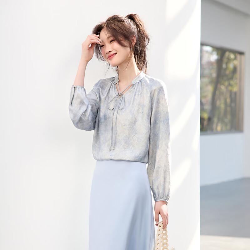 Srcr 22 Momme French Chic Silk Shirt M