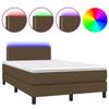 Maison Exclusive - Sommier à lattes de lit matelas et LED marron foncé 120x190 cm