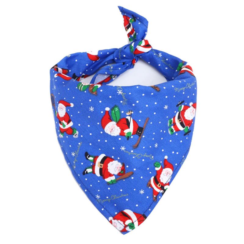 Foulard Triangle de Noël en Coton pour Animaux de Compagnie Serviette Salive Accessoires de Costume pour Animaux de Compagnie Pour Chiens Petits Moyens Grands
