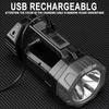 Solar LED Flashlight, Rechargeable Battery, Digital Battery Level Display, Suitable for Camping,emergency Situations,home,hiking,reading