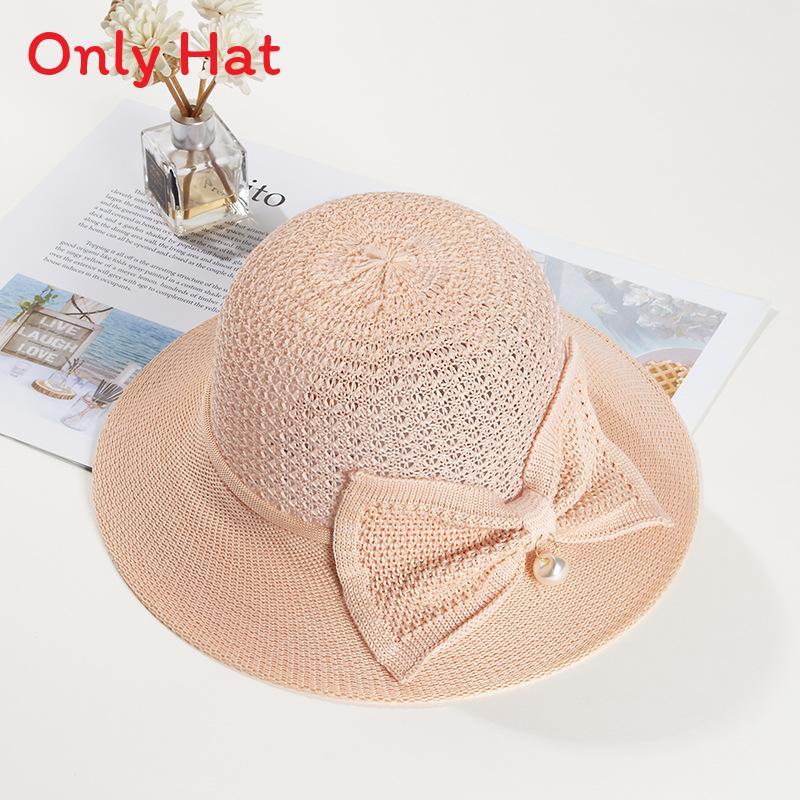 Summer Sun Hat With Wide Brim Breathable Straw Hat For Outdoor Beach Vacation