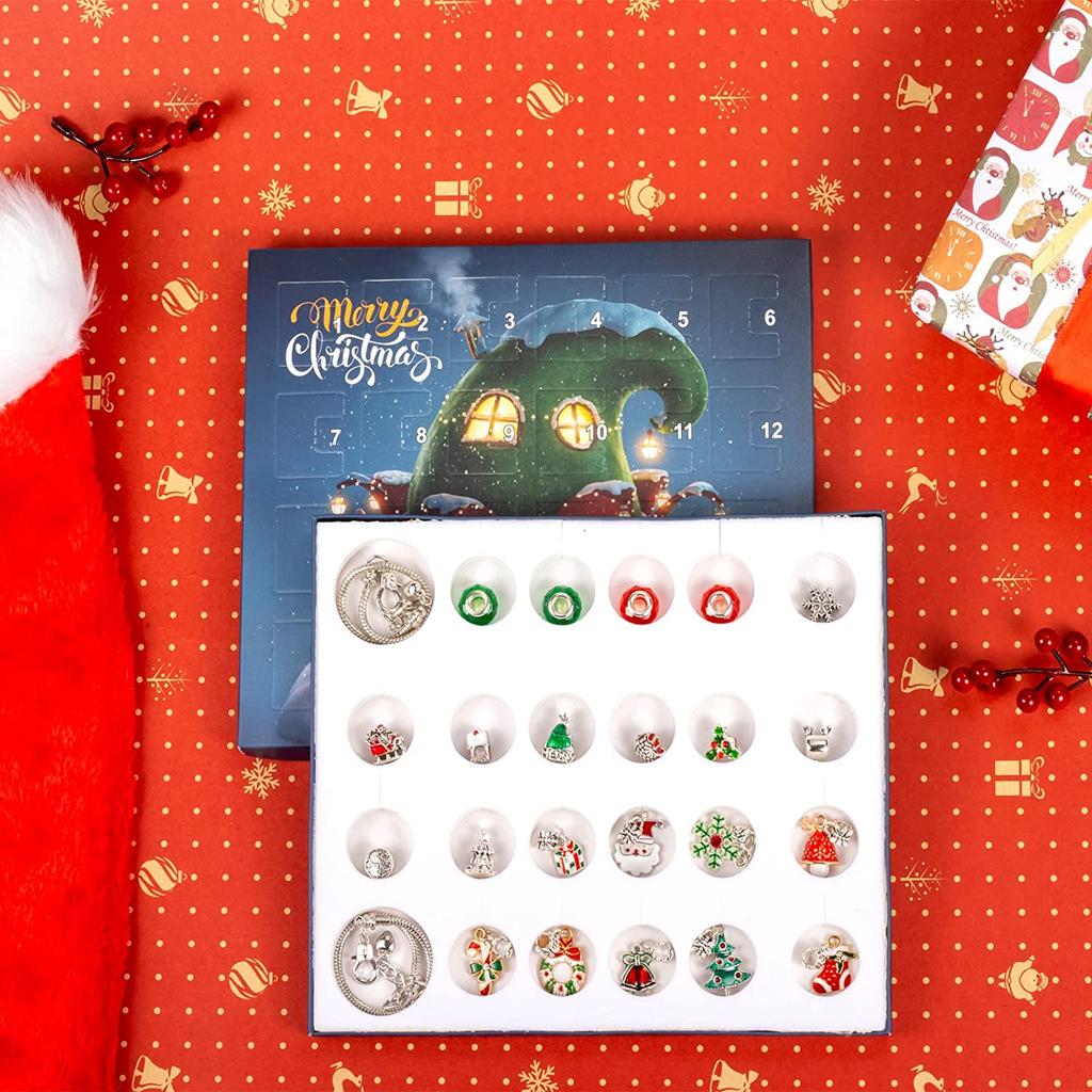 Bracelets Christmas Advent Calendar DIY Jewelry Making Kit Christmas Advent Calendar Xmas Advent Calendars Pendant Decorations