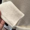 Ladies Winter Fleece Lined Thermal Long Sleeve Slim Fit Basic Solid Color Pullover Knitted Warm T Shirt Top for Layering