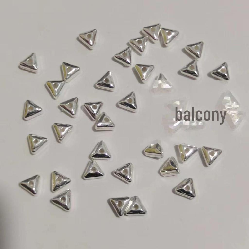 Trending Silver Triangle Spacer Beads for DIY Bracelets
