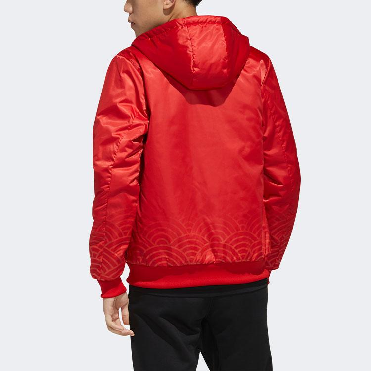Adidas Neo Reversible Sports Casual Jacket Cotton Men Jackets Light-Crimson EI4342