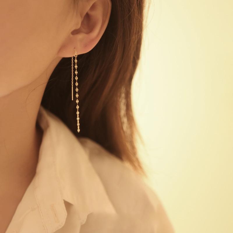 S925 Sterling Silver Tassel Dangle Earrings for Women