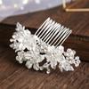 Gold Silver Color Rhinestone Hairpin Headdress Flower Hairclip Fashion Bridal Hair Comb  Brides