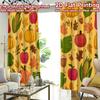 2D FLAT PRINTING 2pcs Curta (easter Decor) Autumn Harvest Scene Fashionable Popular Curta Durable Polyester Curta