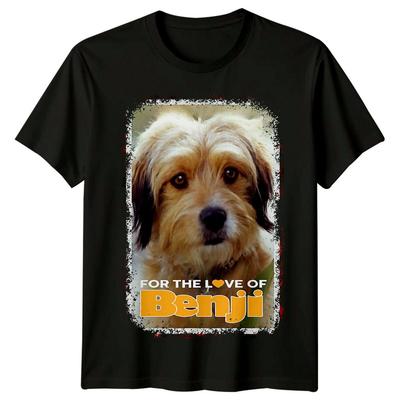 Für die Liebe zu Benji (1977) Filmposter Inspiriertes T-Shirt Retro Tee Unisex