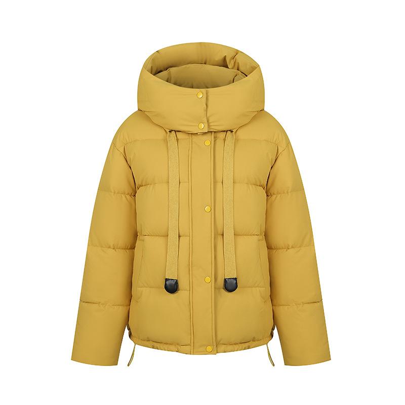 2025 new women's short loose bread clothes cotton clothes winter fashion hooded thickened cotton clothes warm jacket