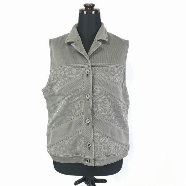 

Japan Casley Paisley Vest Women L Gray Made in Japan