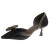 Fashion Women's Fashion Single Shoes Spring New Pointed Head Shallow Mouth Butterfly Knot Collocation Color Slip-on High-heeled Shoes