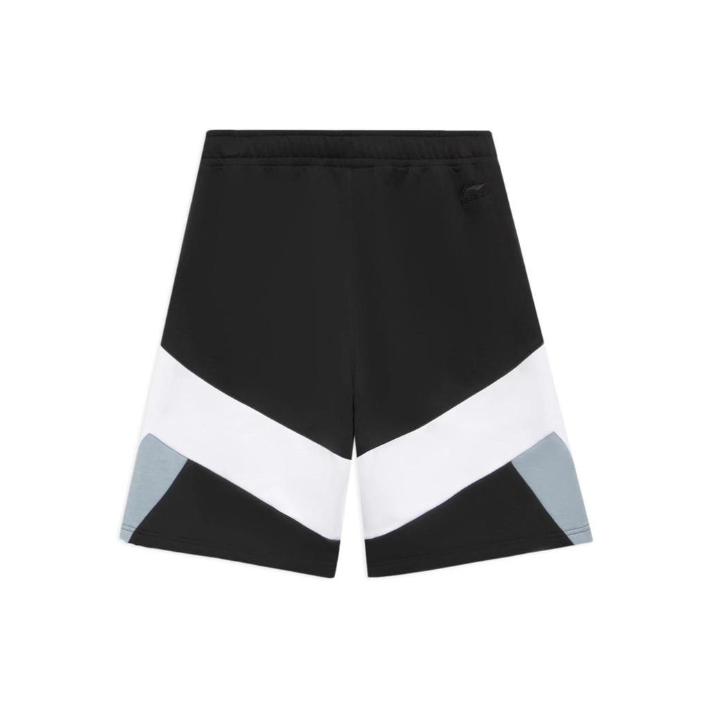 Li-Ning Sports Fashion Series Colorblock Casual Sports Shorts Men Bottoms Black AKSR569-5
