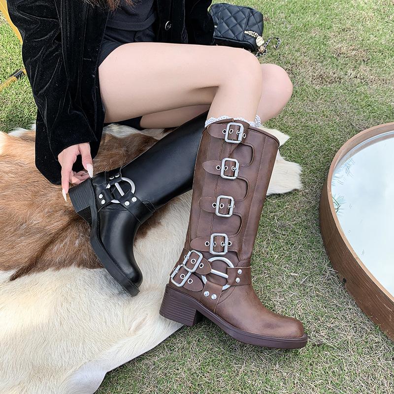 Boots Women 2025 New Summer Boots Thick Soles Popular This Year Merad Western Cowboy Knight Boots