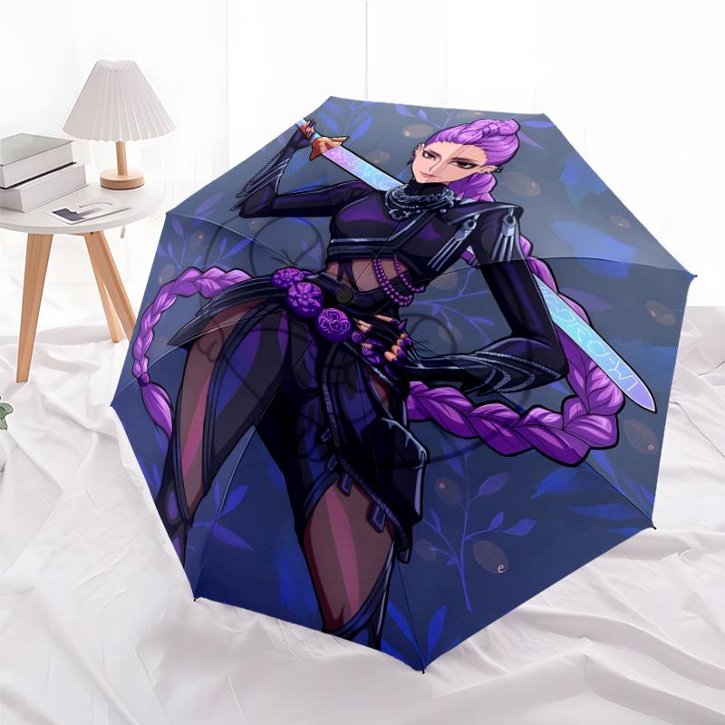 1pc KPop Demon Hunters RUMI3 Umbrella, Sun Protection, And UV Shielding. It Has Eight Sturdy Ribs for Outdoor Use And Perfect Gift