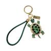 Good Fortune Turtle Keyring Imitation Crystal Animal Pendant Cute Turtle Keychain  Girlfriend