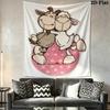 Jolly Cute Wall Tapestry Aesthetic Wall Hanging Printed Fabric Blanket Decorative Tapestries for Bedroom Living Room Home Decor