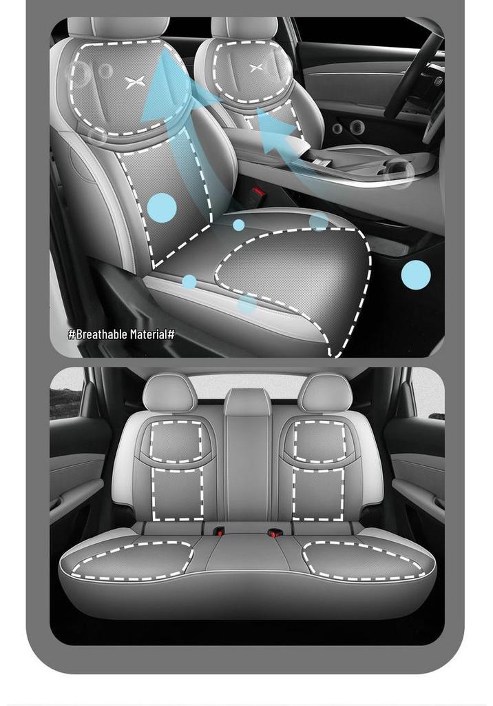 XPeng MONAM03 Leather Car Seat Cushion Set - Universal All-Season Full Coverage for Five Seats