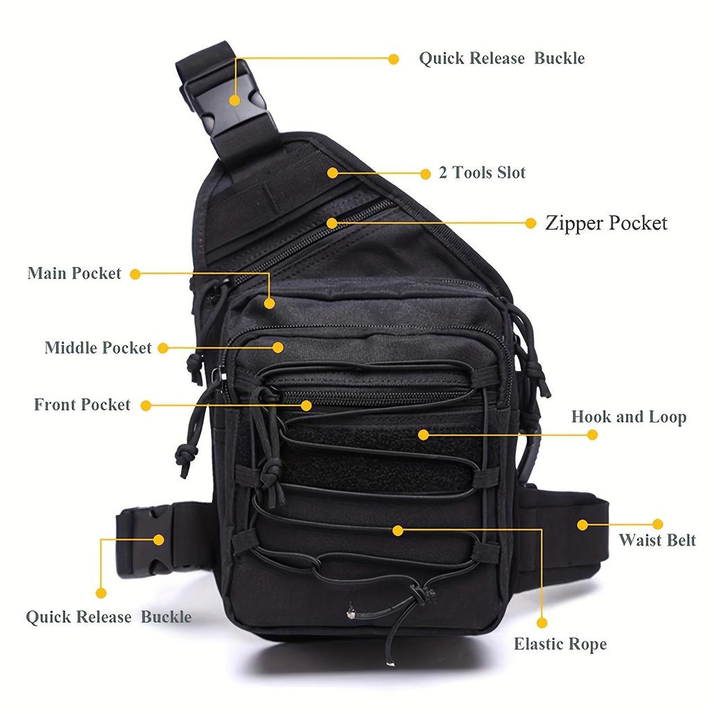 Crossbody,Chest Bag,Nylon,Waterproof,Cross,Element,Climbing,For,Bag,Buckle,Multifunctional,Hiking,Portable,Men,Outdoor,Durable,Camping
