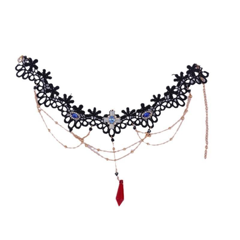 Baroque Vintage Black Crystal Rhinestone Mask Feather Tassel Hairbands For Women Butterfly Party Mask