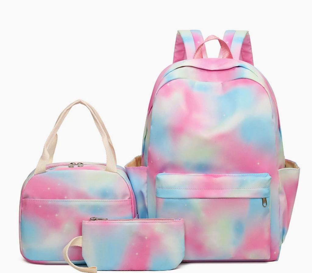 Student Schoolbag, Girl Cute High-Value Large-Capacity Primary And Secondary School Schoolbag Lunch Bag Pencil Bag Set